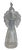 Late 20th Century 21 In. Tall Art Glass Clear Fluted Confetti Blue Speckled Flower Shaped Vase For Sale - Image 5 of 17