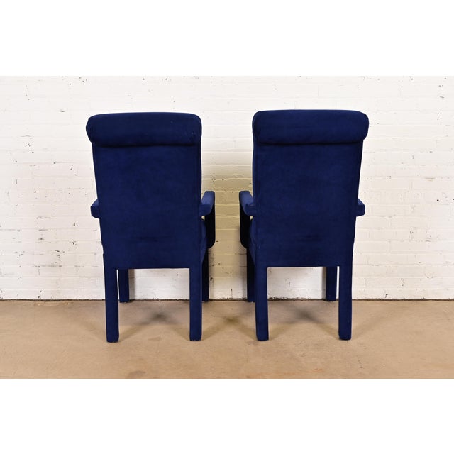 Paul Evans for Directional Modern Parsons Upholstered Dining Chairs, Set of Eight For Sale - Image 9 of 10