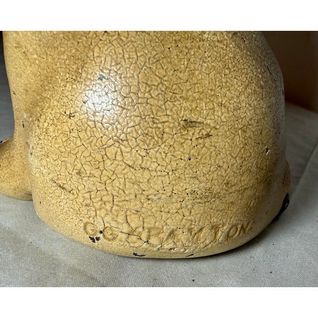 Antique Original Grace Drayton Cast Iron Hubley Dog Bee Coin Still Bank 1900s For Sale - Image 11 of 13