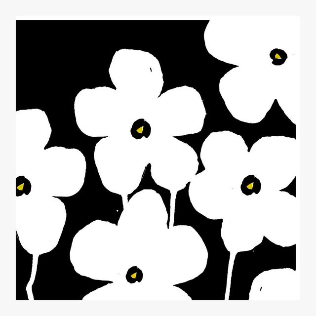 "Fabulous Flowers" Black and White Fine Art Print 36" X 36" by Liz Roache For Sale - Image 4 of 6