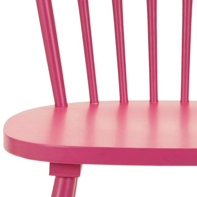 Wood 17''H Spindle Dining Chair in Raspberry - a Pair For Sale - Image 7 of 10