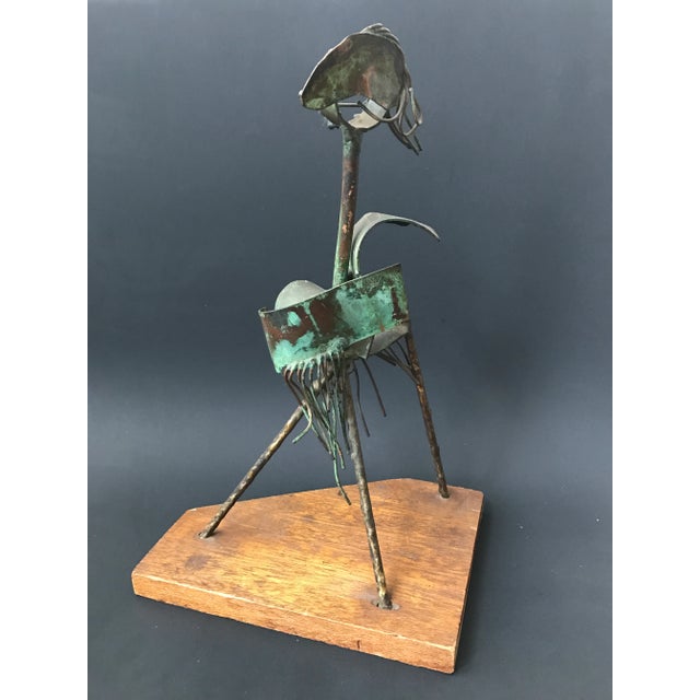 1960s 1960s Vintage Brutalist Abstract Bronze Mixed Metal Sculpture For Sale - Image 5 of 7