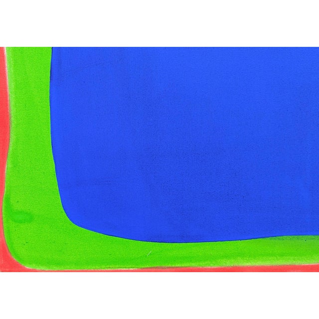 Blue Gary Griffin "Boundary" Contemporary Blue, Pink, Green, & Red Tone Color Field Painting, 2023 For Sale - Image 8 of 11