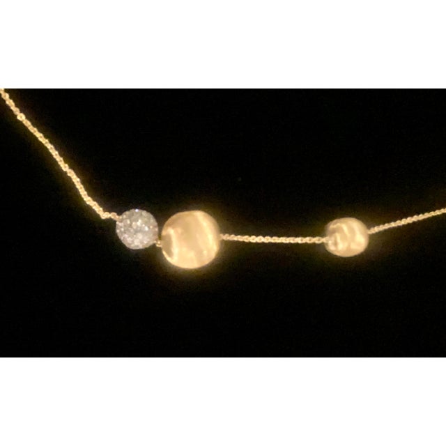 Late 20th Century Marco Bicego Yellow 18k Gold and Diamond Necklace For Sale - Image 4 of 13