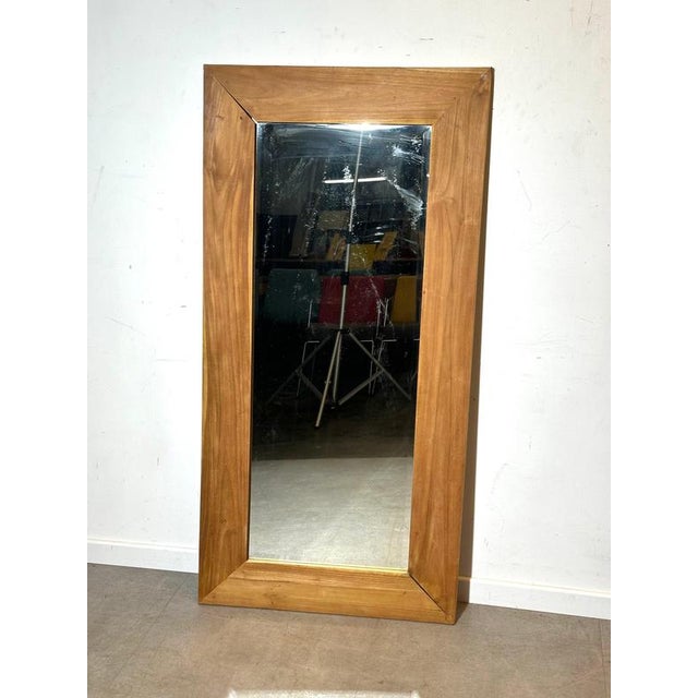 Large Wooden Framed Mirror For Sale - Image 3 of 4