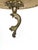Swedish Brass Chandelier with Original Pleated Silk Shades, 1950 For Sale - Image 6 of 9