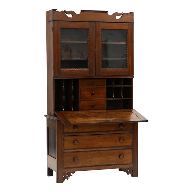 19th Century Late Federal Walnut Secretary For Sale