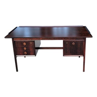 1960s Danish Modern Rosewood Desk For Sale