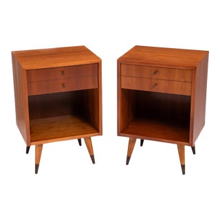 Mid Century Cherry Nightstands After Paul McCobb Planner Group - a Pair For Sale