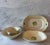 Set of 4 vintage octagonal Art England Moderne serving dishes in the "Honeyglaze" pattern, made by A.J. Wilkinson or Baker...