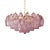 Early 21st Century Poliedro Murano Glass Pink Chandelier with Gold Metal Frame from Simoeng For Sale - Image 5 of 6