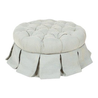 Century Furniture Round Skirted Ottoman For Sale