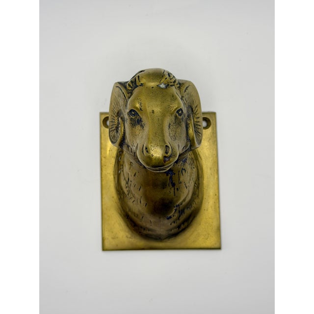 Bring a touch of timeless character to your home with this vintage solid brass ram head wall mount. Featuring beautifully...