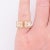 Vintage square ring by jeweler Jean Vendôme. In 18-carat yellow gold (750 thousandths), it is set with 24 brilliant-cut...
