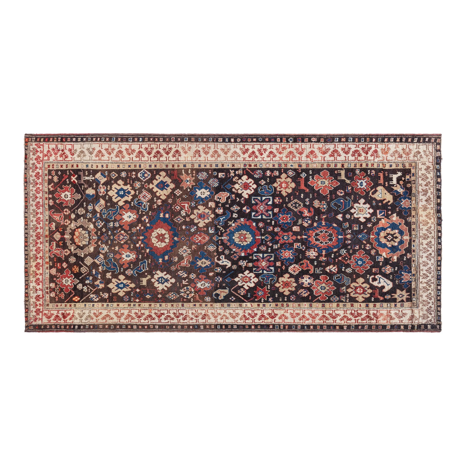 Antique 19th Century Karabagh Runner Rug Caucasus, Circa 1880 | Chairish