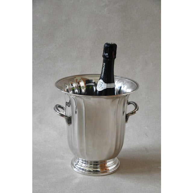 Hollywood Regency Vintage Gorham Silverplate Champagne Bucket For Sale - Image 3 of 4