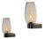 Pulegoso Glass and Chrome Wall Sconces in the style of Seguso Vetri d'Arte, 1970s, Set of 2 For Sale