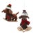 Plush Ski and Snowboard Dog Ornament (Set of 6) For Sale