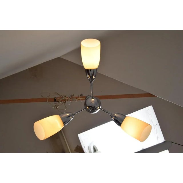 Mid-Century Chandelier attributed to Elektroinstala Decin, Czechoslovakia, 1970s For Sale - Image 12 of 13