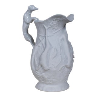 Vintage Portugese Porcelain Pitcher For Sale