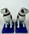 Pair of Porcelain Pug Dog Figurines on Cobalt Blue Bases, Late 19th Century For Sale - Image 11 of 18