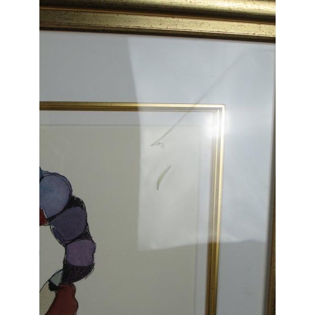 Itzchak Tarkay Watercolor "Soothing Moment" Signed and Framed For Sale - Image 12 of 12