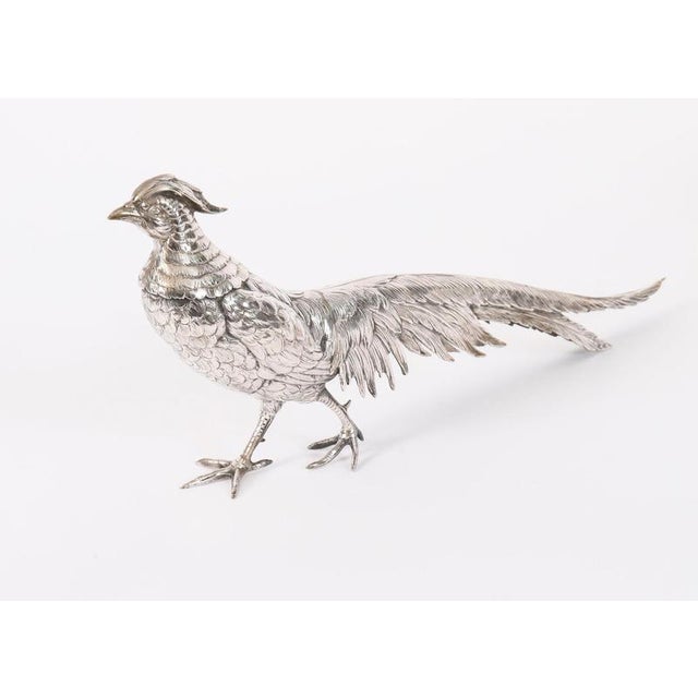 Antique German 830 Silver Pheasants, 19th Century, Set of 2 For Sale - Image 15 of 18