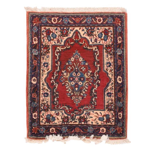 Semi-Antique Persian Sarouk Rug-2′2″ × 2′9″ For Sale