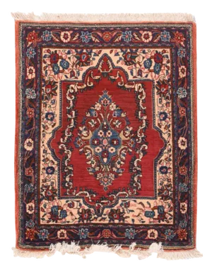 Semi-Antique Persian Sarouk Rug-2′2″ × 2′9″