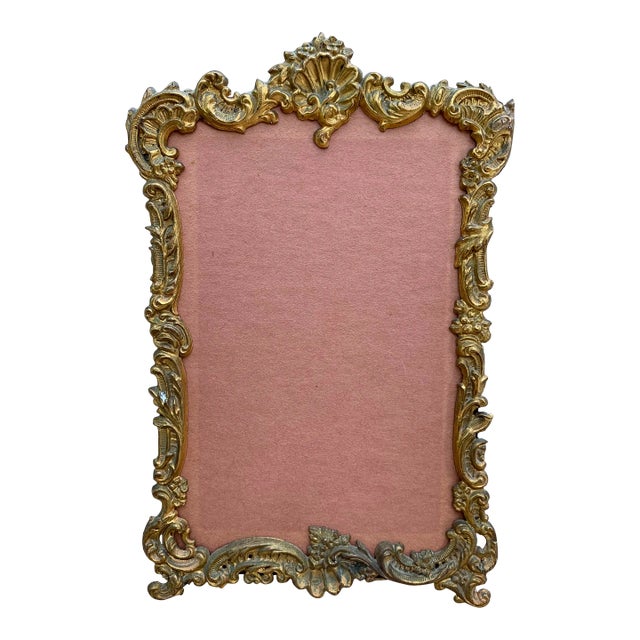 アンティーク雑貨 French l rocaille photo frame. Brass Antique French Rococo Picture Frame | Chairish