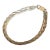 Vintage Braided Herringbone Silver Chain Bracelet From Italy For Sale