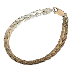 Vintage Braided Silver Bracelet From Italy