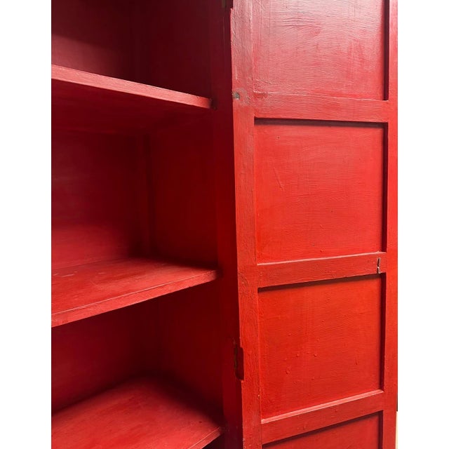 Wood 1990s Hand Painted Tall Armoire With Animal Motive For Sale - Image 7 of 9