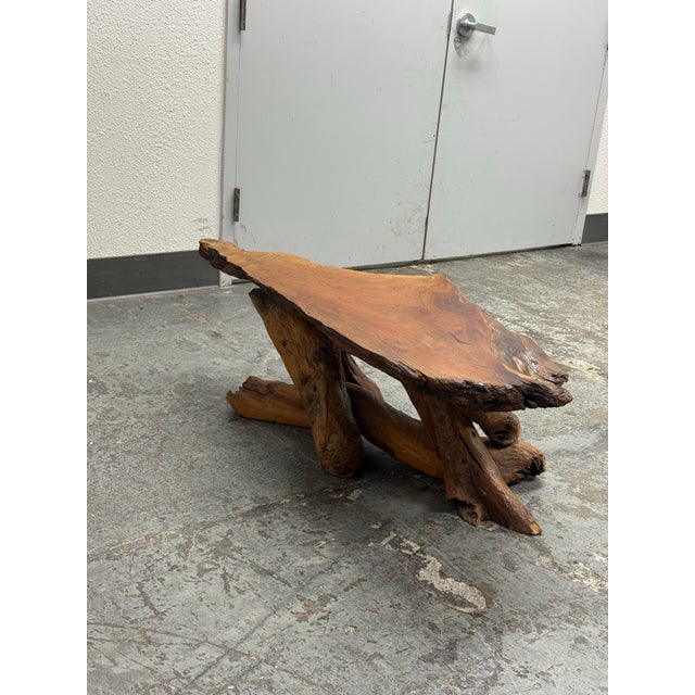 Late 20th Century Live Edge Wood Coffee Table For Sale - Image 5 of 12