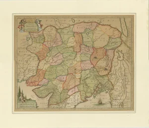 Antique Map of the Empire of the Great Mogul