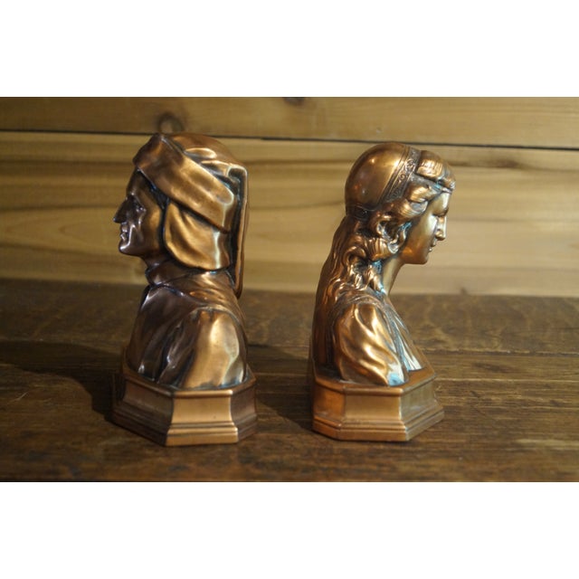 Early 20th Century Dante and Beatrice Bookends - A Pair For Sale In San Antonio - Image 6 of 8