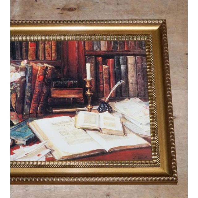 Library Setting Print, Framed For Sale - Image 3 of 11