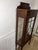 Mahogany display cabinet with brass door and key and glass shelves drawer on top full height 151 cm height without frame...