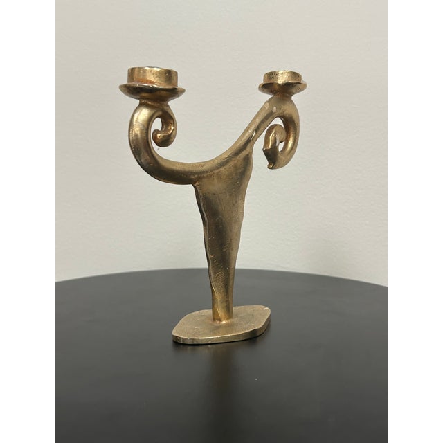 Vintage Sculptural Candlestick Attributed to Pierre Casenove for Fondica, France, Circa 1990s For Sale - Image 13 of 16