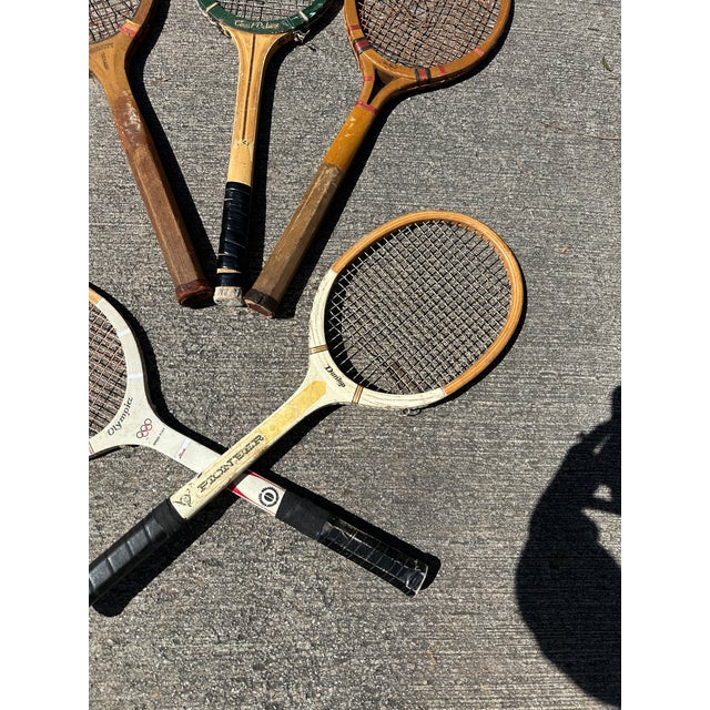 Collection of Vintage Miscellaneous Wooden Tennis Rackets- Set of 5 For Sale In Atlanta - Image 6 of 7