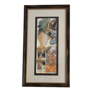 Original Large-Scale Contemporary Abstract Mixed Media Collage, Professionally Framed For Sale