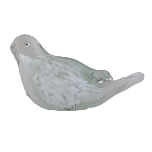 Traditional Vintage Art Glass Handblown Bird Paperweight For Sale - Image 3 of 7
