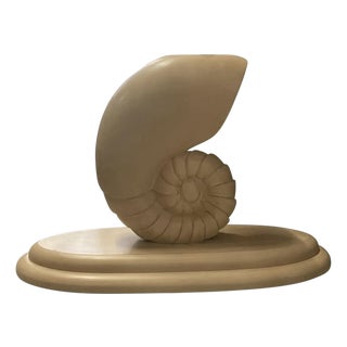 Vintage Nautilus Tan Colored Console Table Base For Sale
