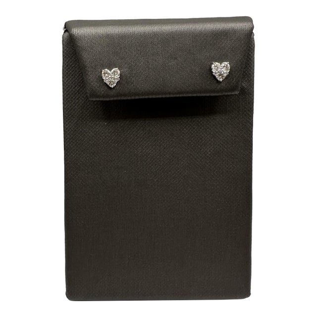 Diamond Heart Stud Earrings in 14kt White Gold – 0.37ctw Gh Si2-I1 Diamonds, A Pair For Sale