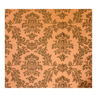 Scalamandre Pumpkin Spice Silk Blend Damask Fabric- 4.5 Yards For Sale