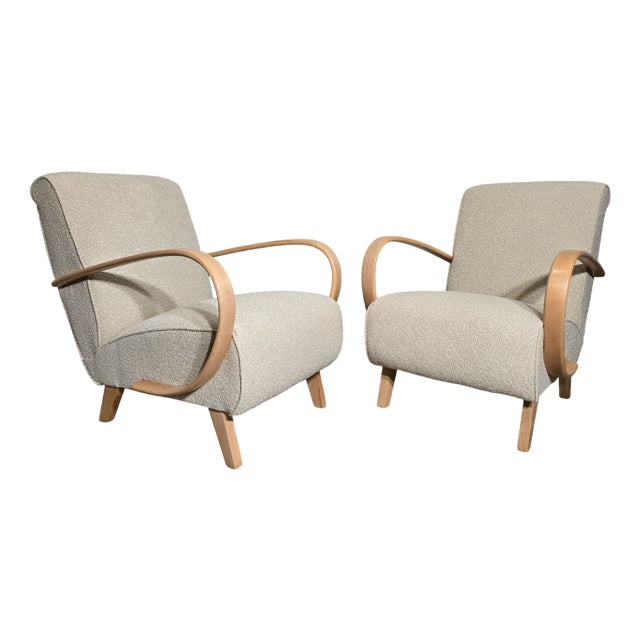 Set of Lounge Chairs by Jindrich Halabala, 1940s For Sale