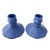 Vintage Camark Matte Blue Candle Holders - a Pair For Sale