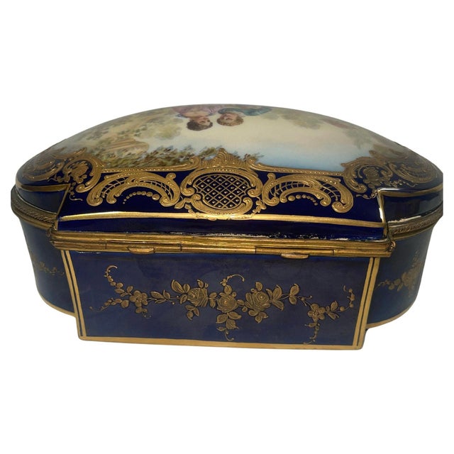 19th Century 19th Century French Sèvres Porcelain Box For Sale - Image 5 of 7