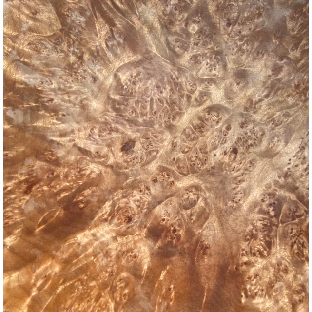 Modern Late 20th Century Maple Burl Live Edge Pedestal Bowl For Sale - Image 3 of 5