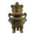 Tea-Dust Glazed Tripod Incense Burner With Pierced Lid For Sale